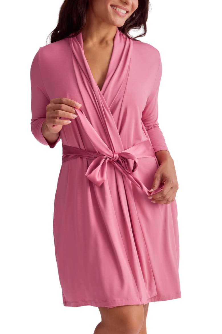 Iconic Short Robe, Alternate, color, LIPSTICK