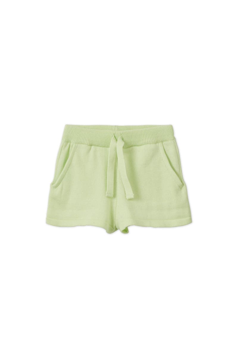 Vild House of Little Organic Knit Shorts, Main, color, Light Green