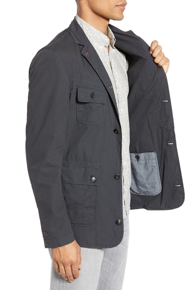 Utility Water Resistant Sport Coat, Alternate, color, BLACK
