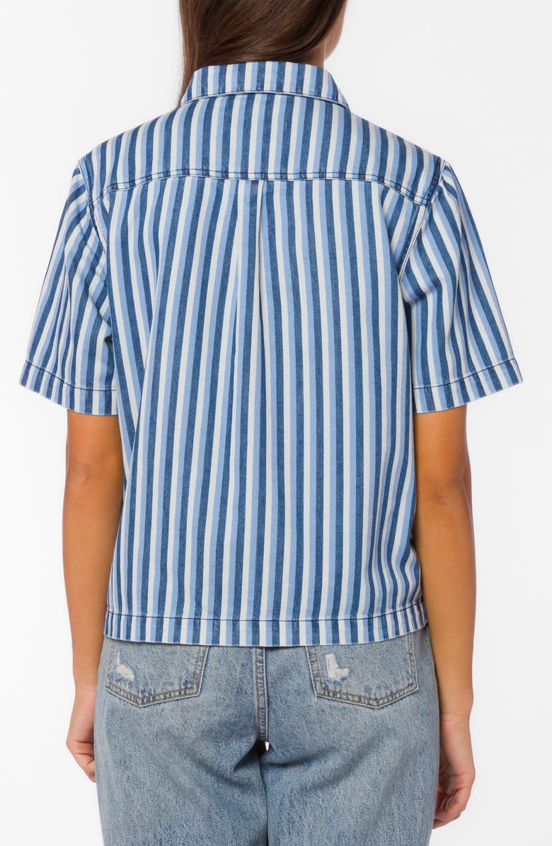 VELVET HEART Slater Stripe Cotton Denim Button-Up Shirt, Alternate, color, Blue Stripe