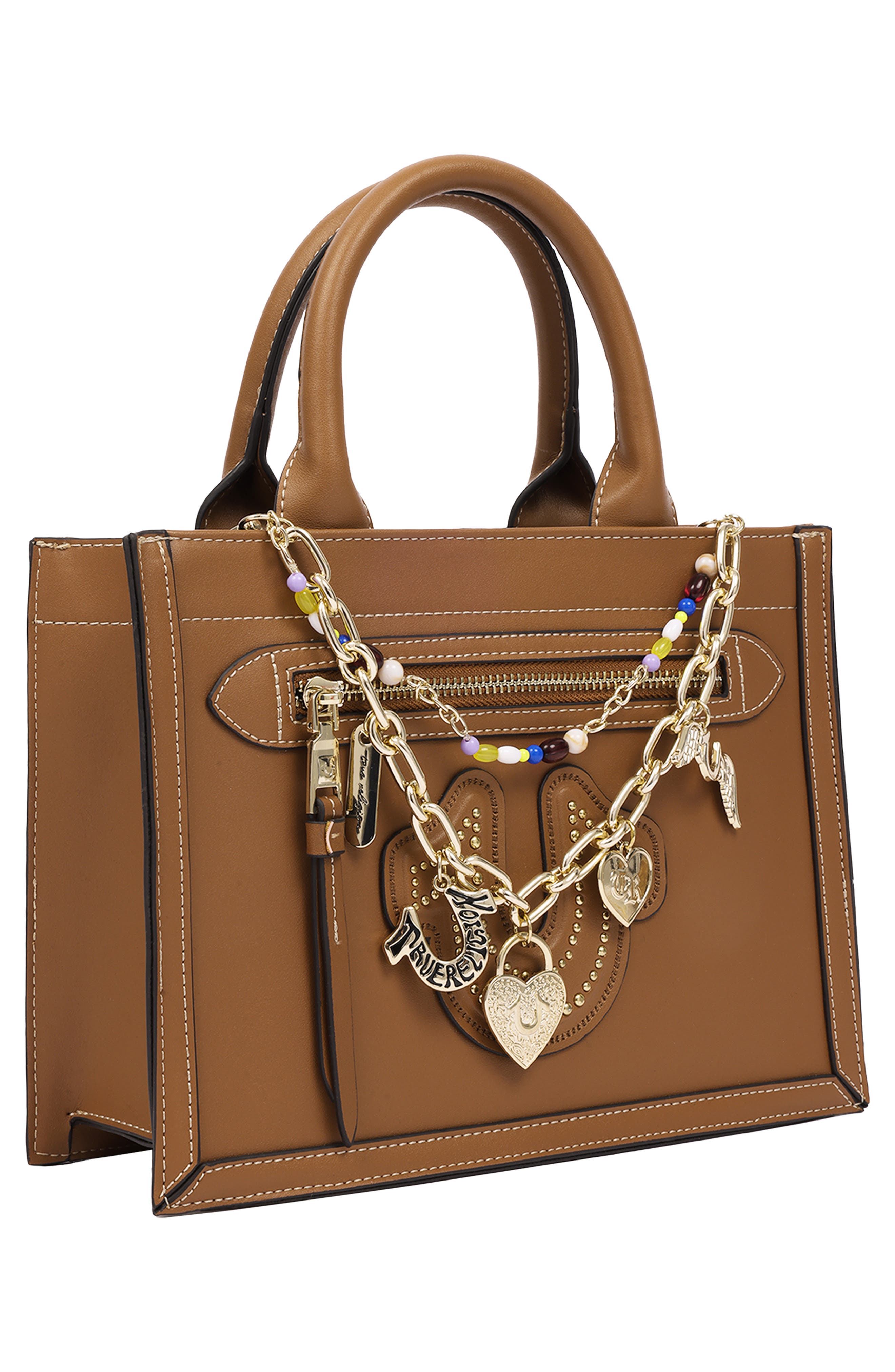 Vintage Chain Modern Tote Bag, Alternate, color, COGNAC