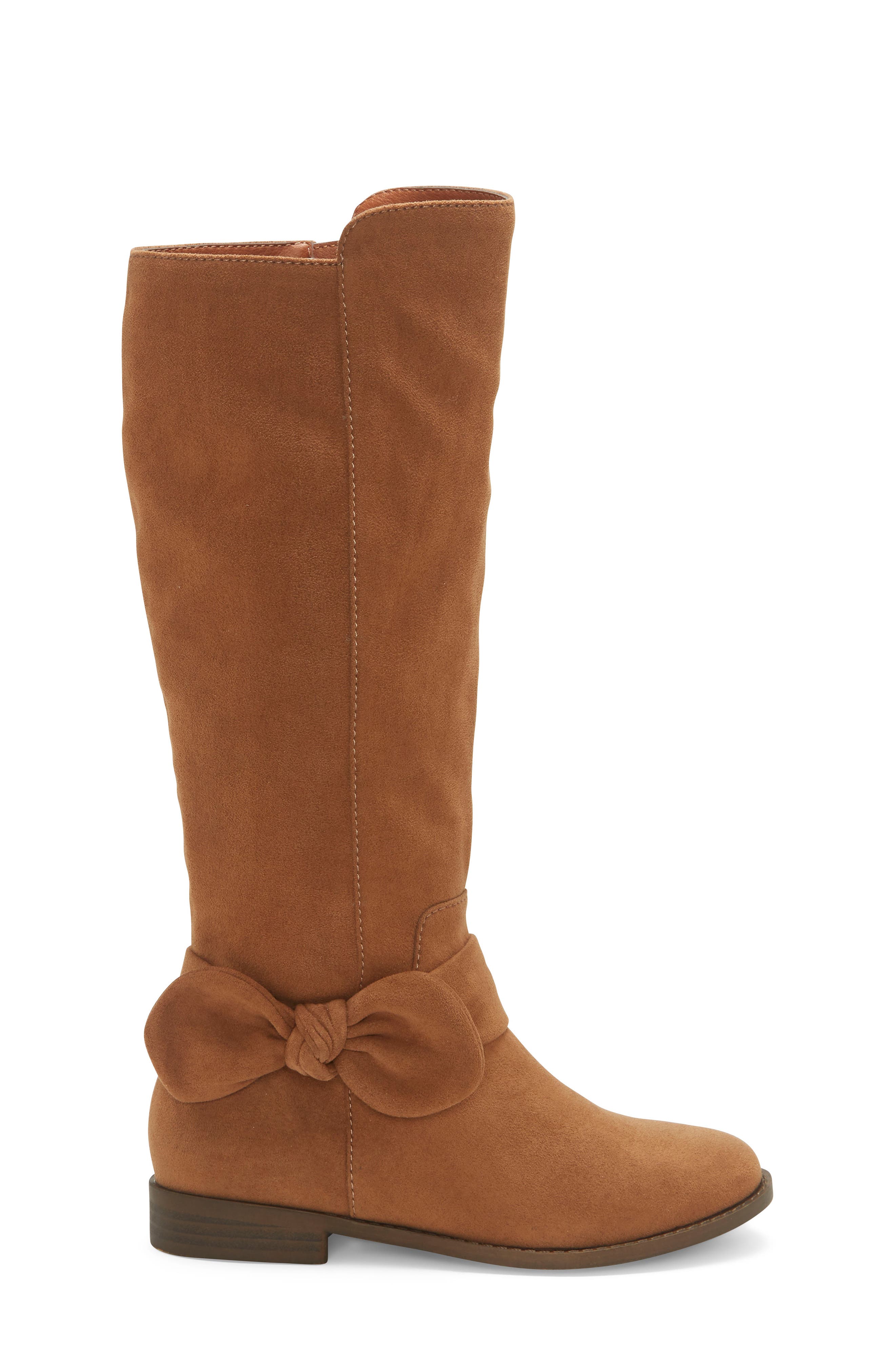 Luschia Tall Bow Boot, Alternate, color, MOLASSES