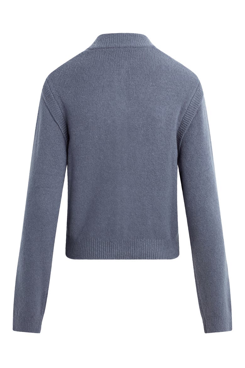 The Varsity Wool Blend Cardigan, Alternate, color, DARK SLATE