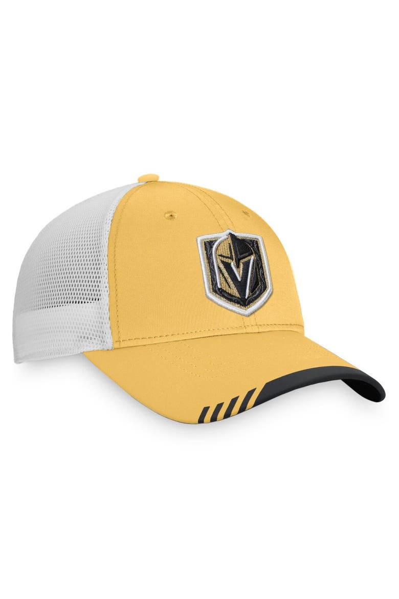 Men's Fanatics Branded Gold/White Vegas Golden Knights Authentic Pro Locker Room Logo Trucker Snapback Hat, Alternate, color, Gold