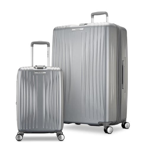 Samsonite Opto 3 Hardside 2 Piece Set (co/lg) Spinner Luggage In Silver