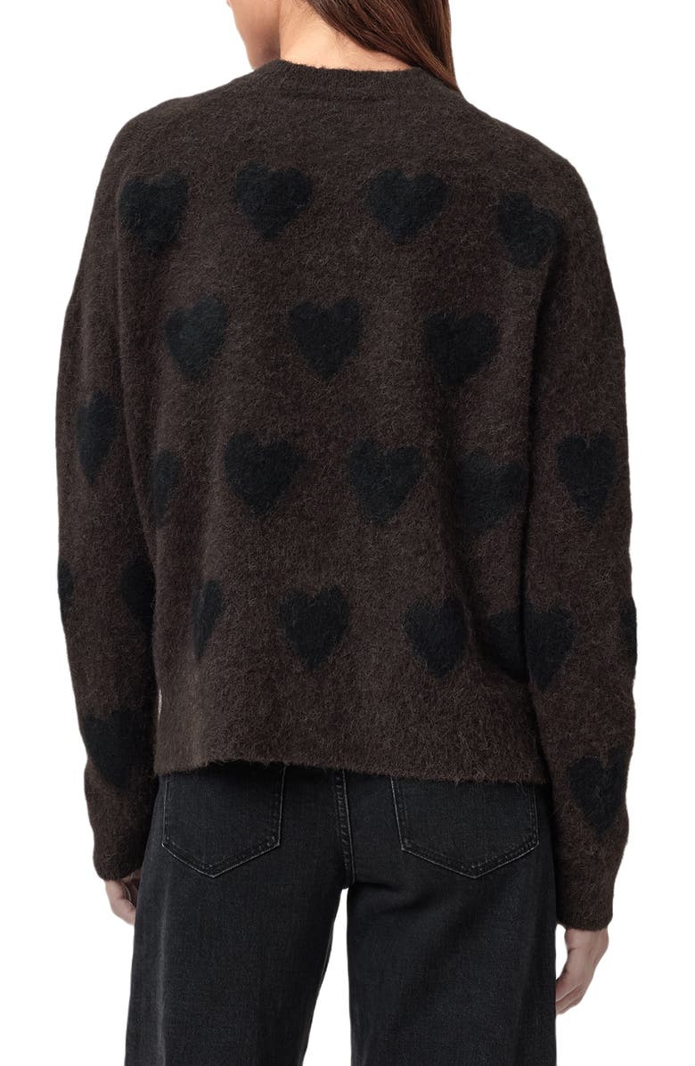 AllSaints Amora Jacquard Alpaca & Wool Blend Sweater, Alternate, color,