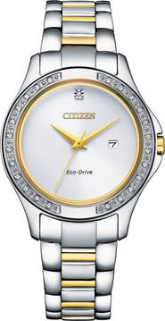 Citizen Diamond Two-Tone Bracelet Watch, 32mm