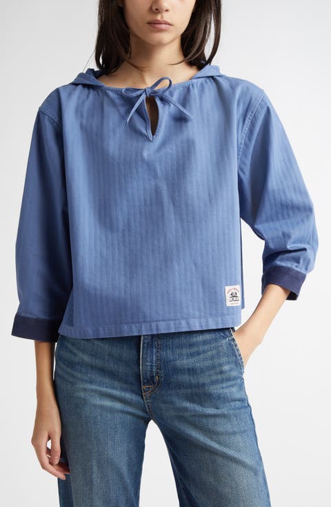 Knolly Brook Hooded Cotton Twill Pullover