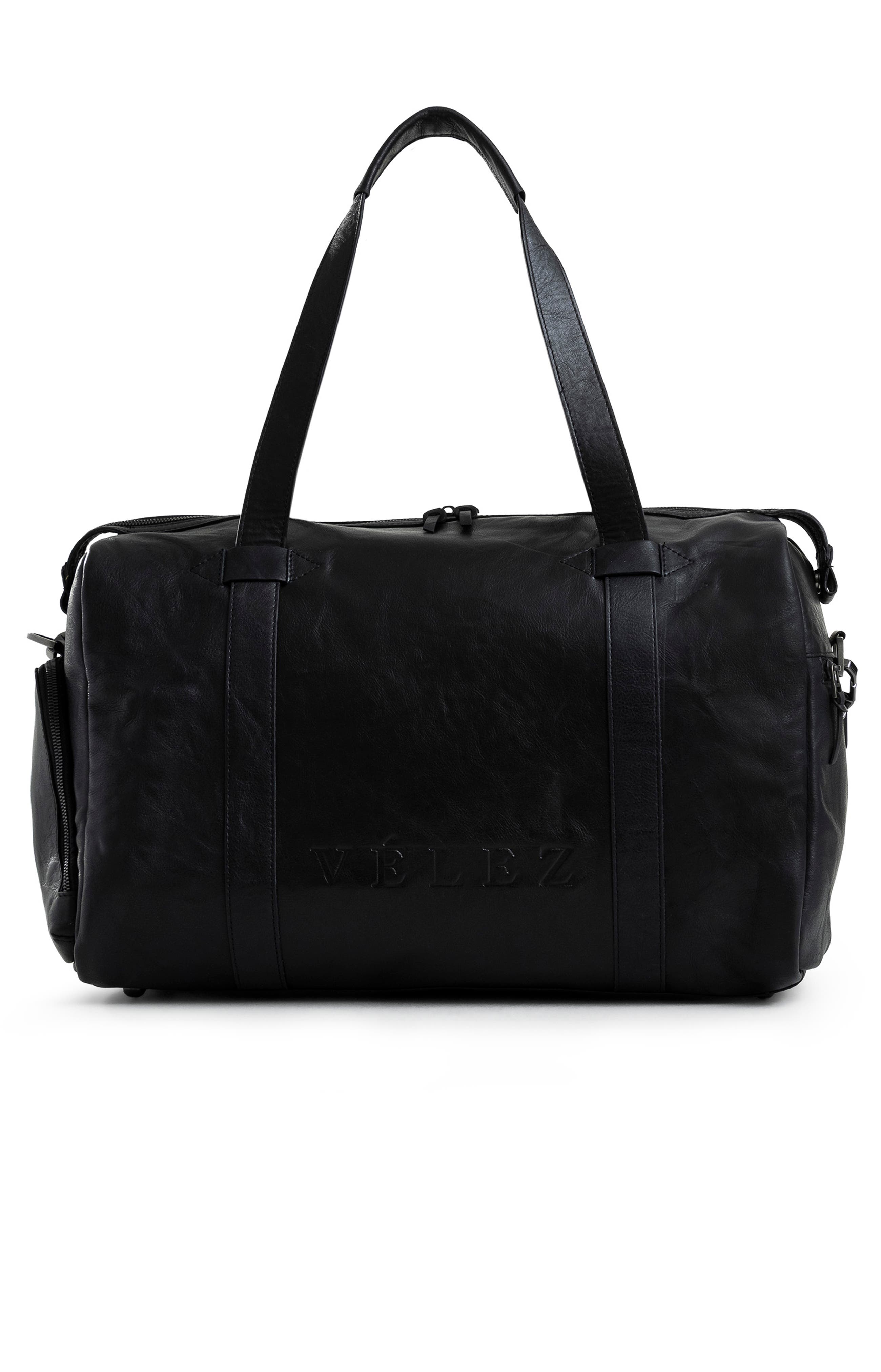 Velez Men Essential Bowling Handbags with Hand-Aged Effect, Main, color, Black