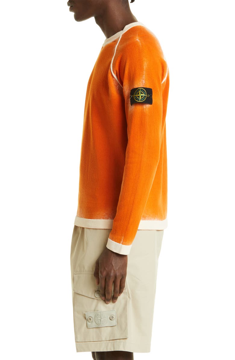 Stone Island Airbrush Cotton Crewneck Sweater, Alternate, color, 