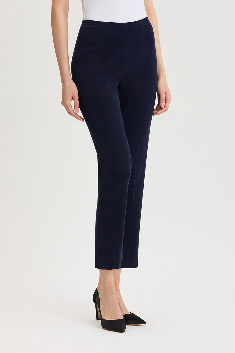 Knit Straight Leg Ankle Pants, Alternate, color, Indigo