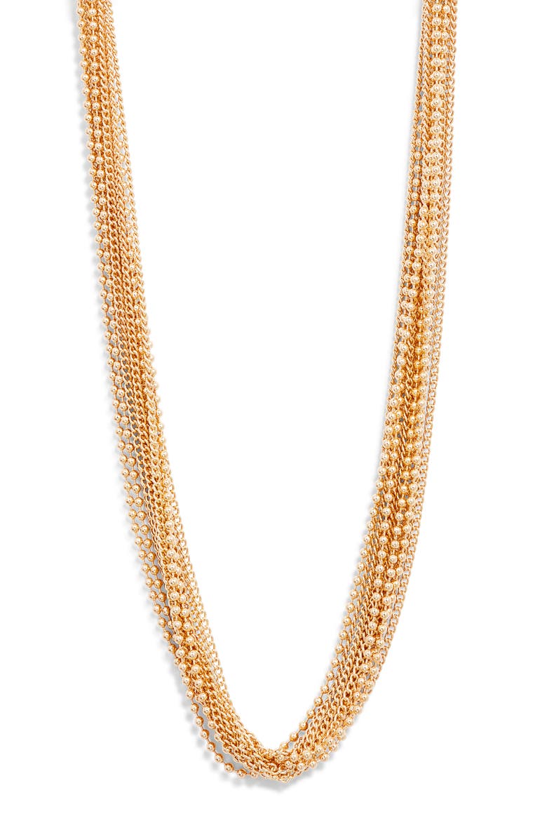 Mixed Chain Layered Necklace, Main, color, GOLD