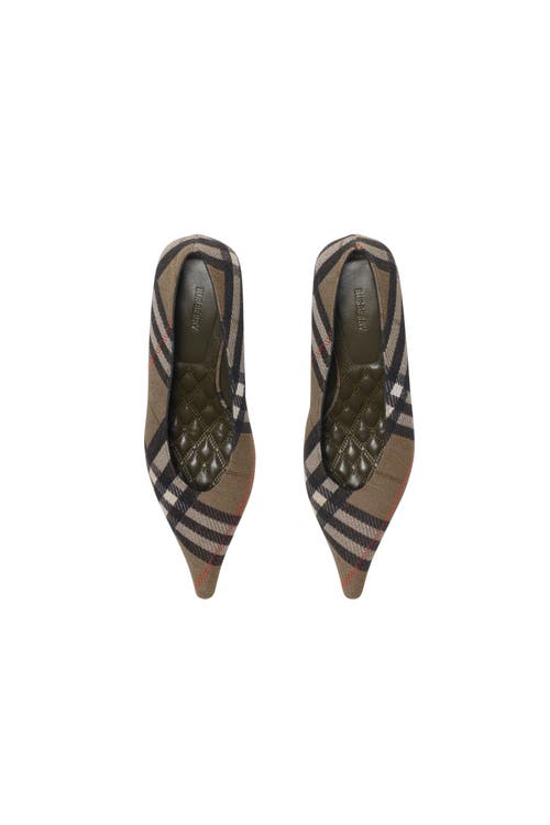 Burberry Check Dame Pumps Mit Spitzer Kappe 55mm In Multi