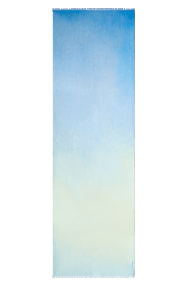 Akris Sunbeam Cashmere Fringe Scarf, Alternate, color, Multicolor Blue