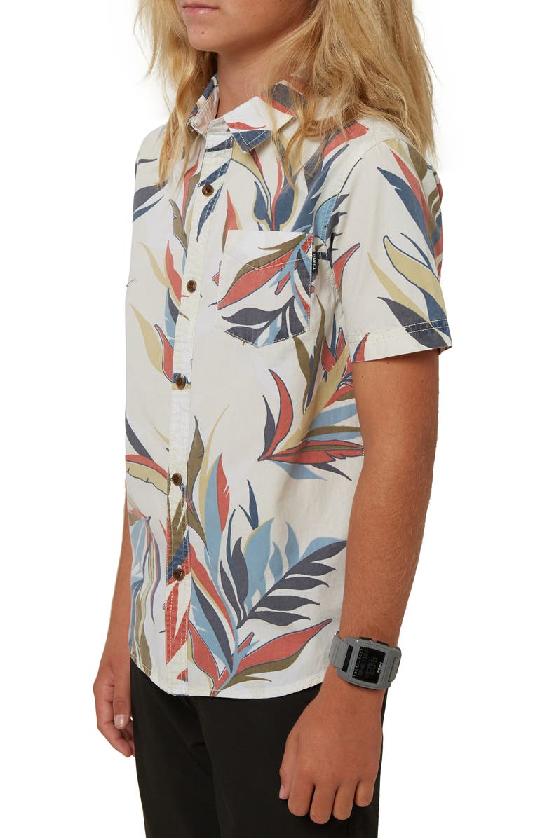 O'Neill Rania Floral Short Sleeve Button-Up Shirt, Alternate, color, 