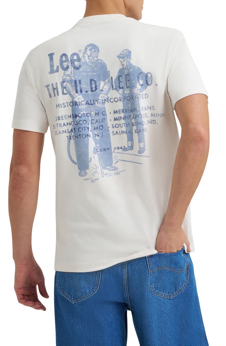 Lee Crewneck Graphic T-Shirt, Alternate, color, Ecru