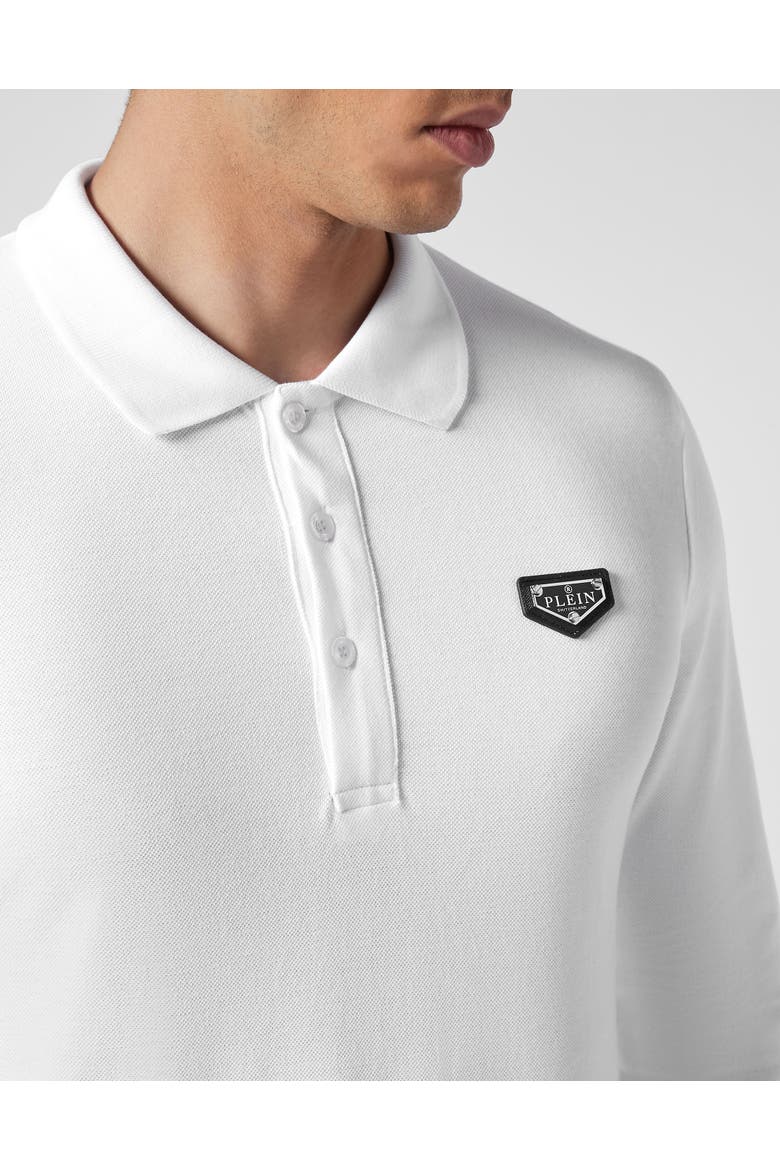 Slim Fit Long-Sleeve Polo Men, Alternate, color, white