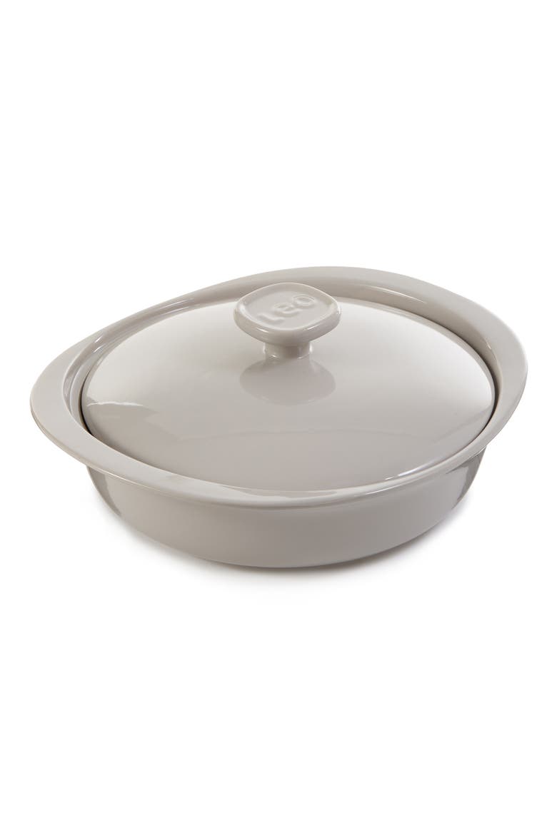 Leo Balance Covered 4.5-Quart Ceramic Baking Dish, Main, color, MOON MIST