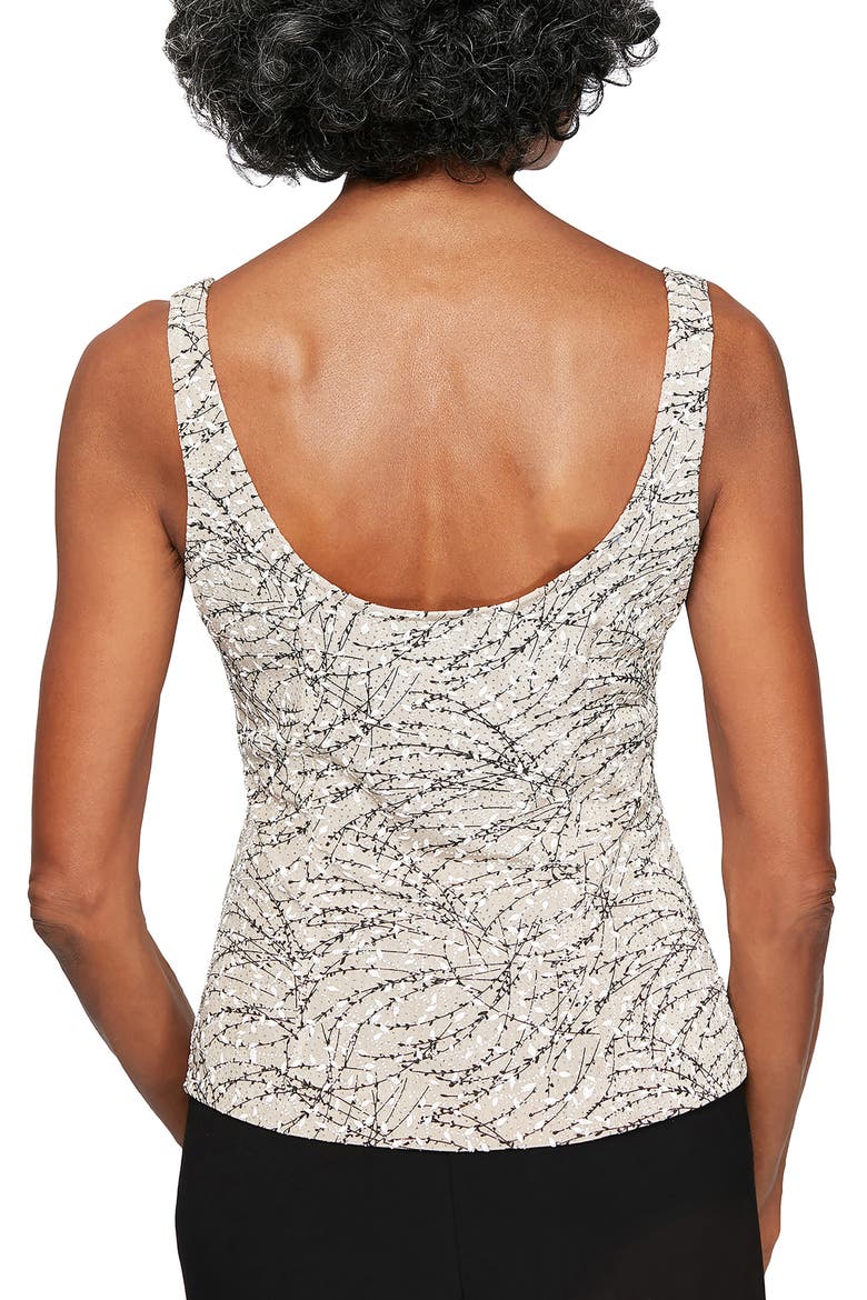 Foiled Print Twinset, Alternate, color, BEIGE