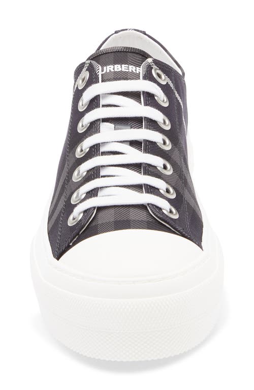 Burberry Jack Check Sneaker In Gray