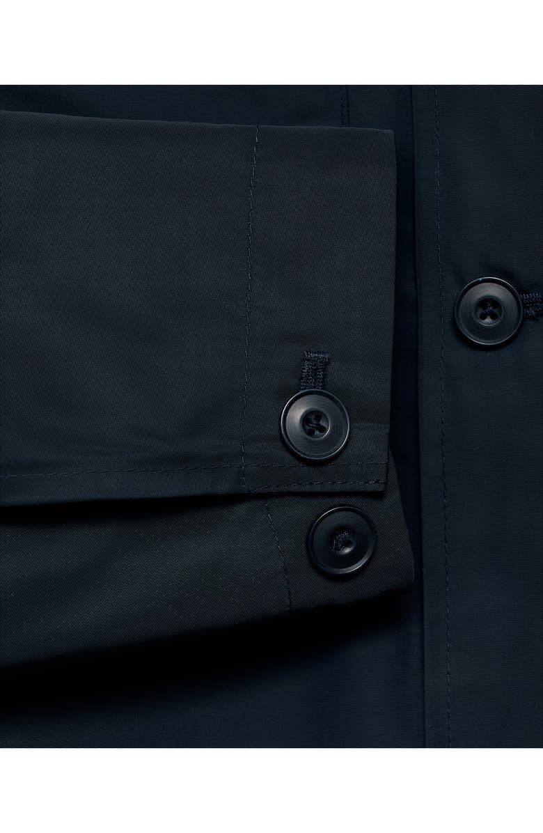 MANGO Water Repellent Jacket, Alternate, color, Petrol Blue