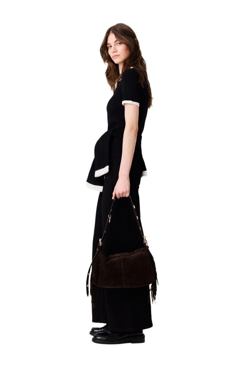 Short-sleeved polo shirt, Alternate, color, Black