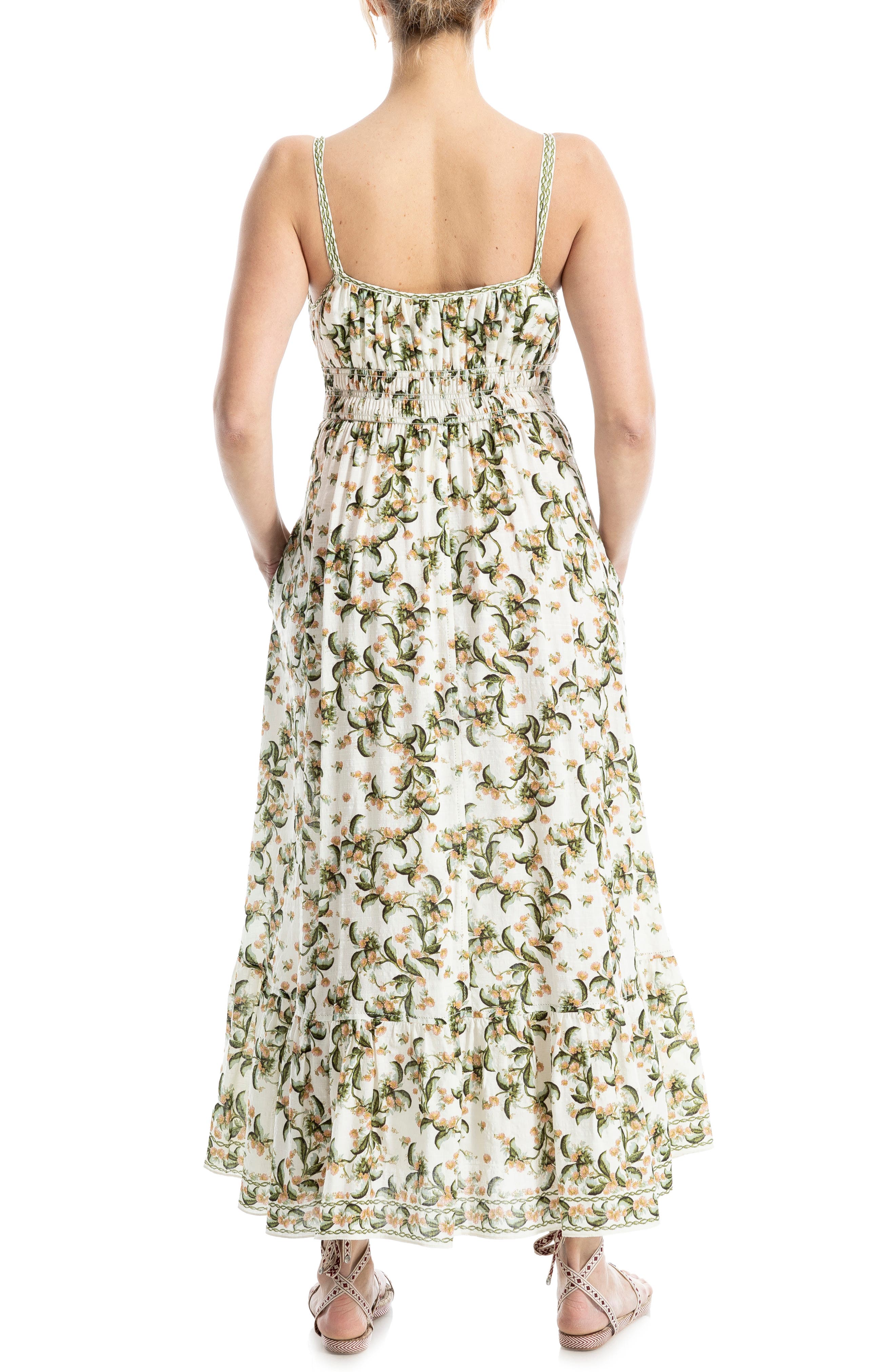 Smocked Empire Waist Maxi Dress - image 2