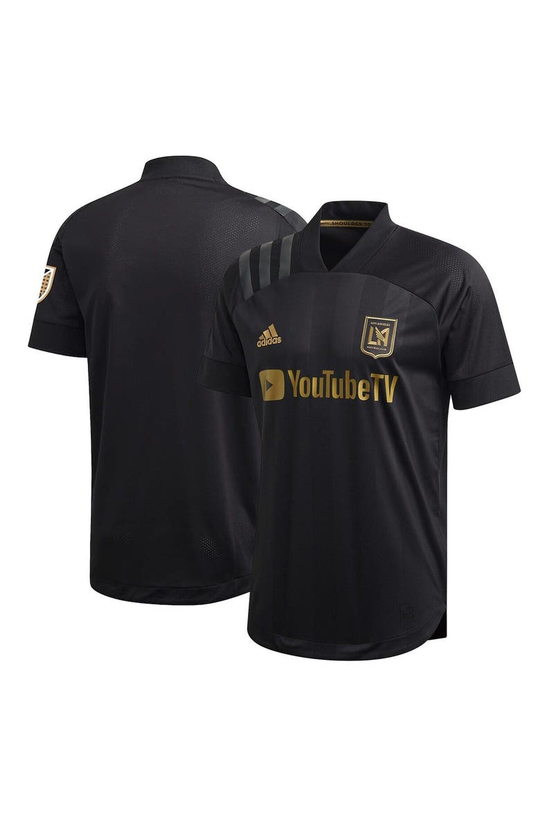 adidas Men's adidas Black LAFC 2020 Primary Authentic Blank Jersey, Main, color, 