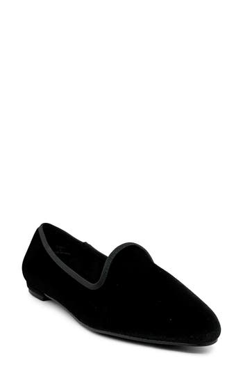 Chelsea Crew Chain Loafer In Black Velvet