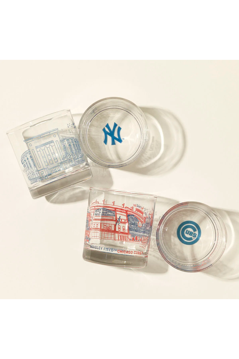 MLB Stadiumscape Rocks Glasses - Set of 2, Main, color, Chicago Cubs