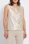 Lysse Freida Draped Sleeveless Satin Top
