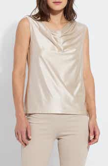 Lysse Freida Draped Sleeveless Satin Top