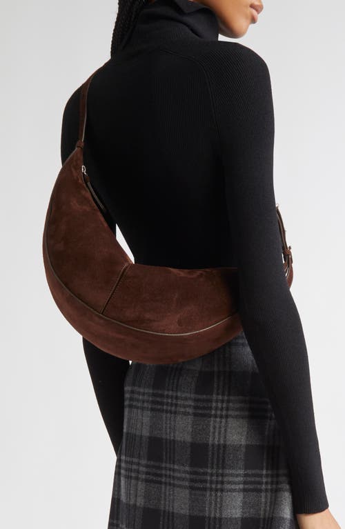 Proenza Schouler Slide Suede Hobo Bag In Brown