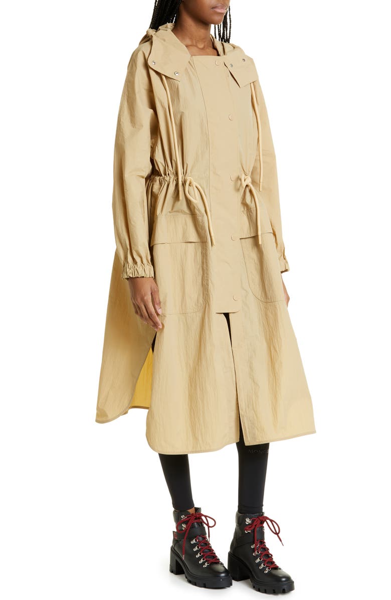 Moncler Sologne Nylon Hooded Coat, Alternate, color,