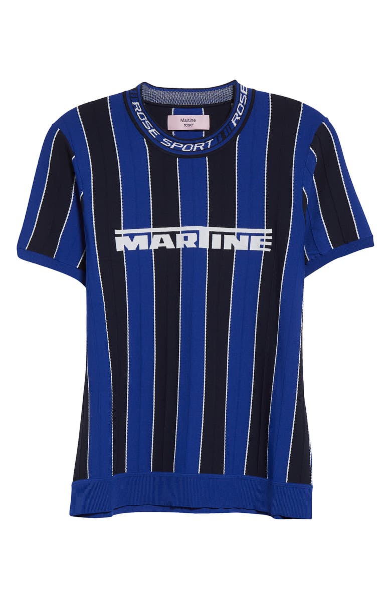 Martine Rose Tight Logo Jacquard Stripe T-Shirt, Alternate, color,
