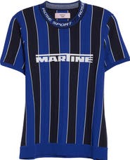 Martine Rose Tight Logo Jacquard Stripe T-Shirt