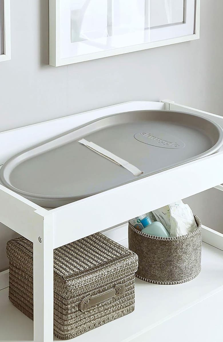 SHNUGGLE Squishy Diaper Changing Mat, Nappy Bin Diaper Pail & Better Bag Biodegradable Nappy Bin Liners Set, Alternate, color, Grey