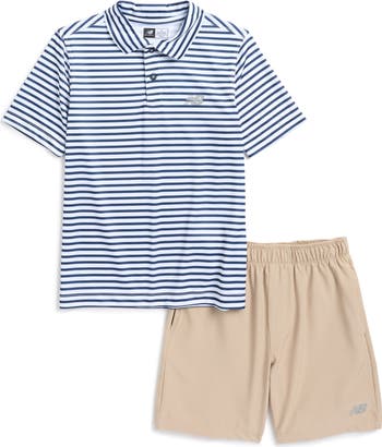 Kids' Stripe Polo & Shorts Set
