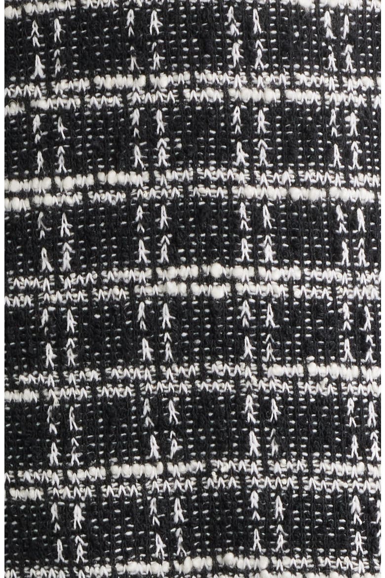 Pleated Hem Bouclé Minidress, Alternate, color, BLACK MULTI