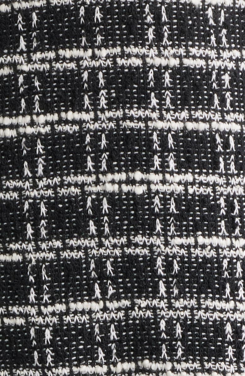 Julia Jordan Pleated Hem Bouclé Minidress, Alternate, color, Black Multi