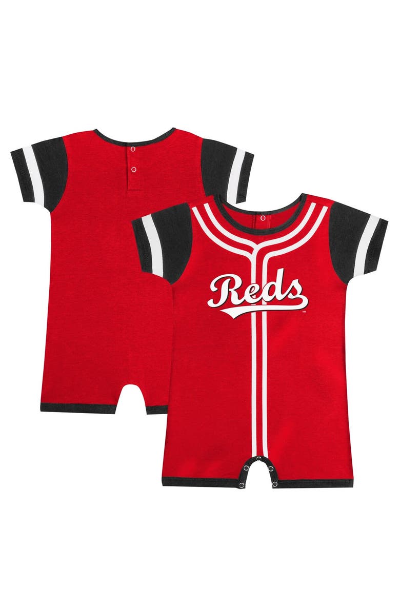 Outerstuff Infant Red Cincinnati Reds Fast Pitch Romper, Main, color,
