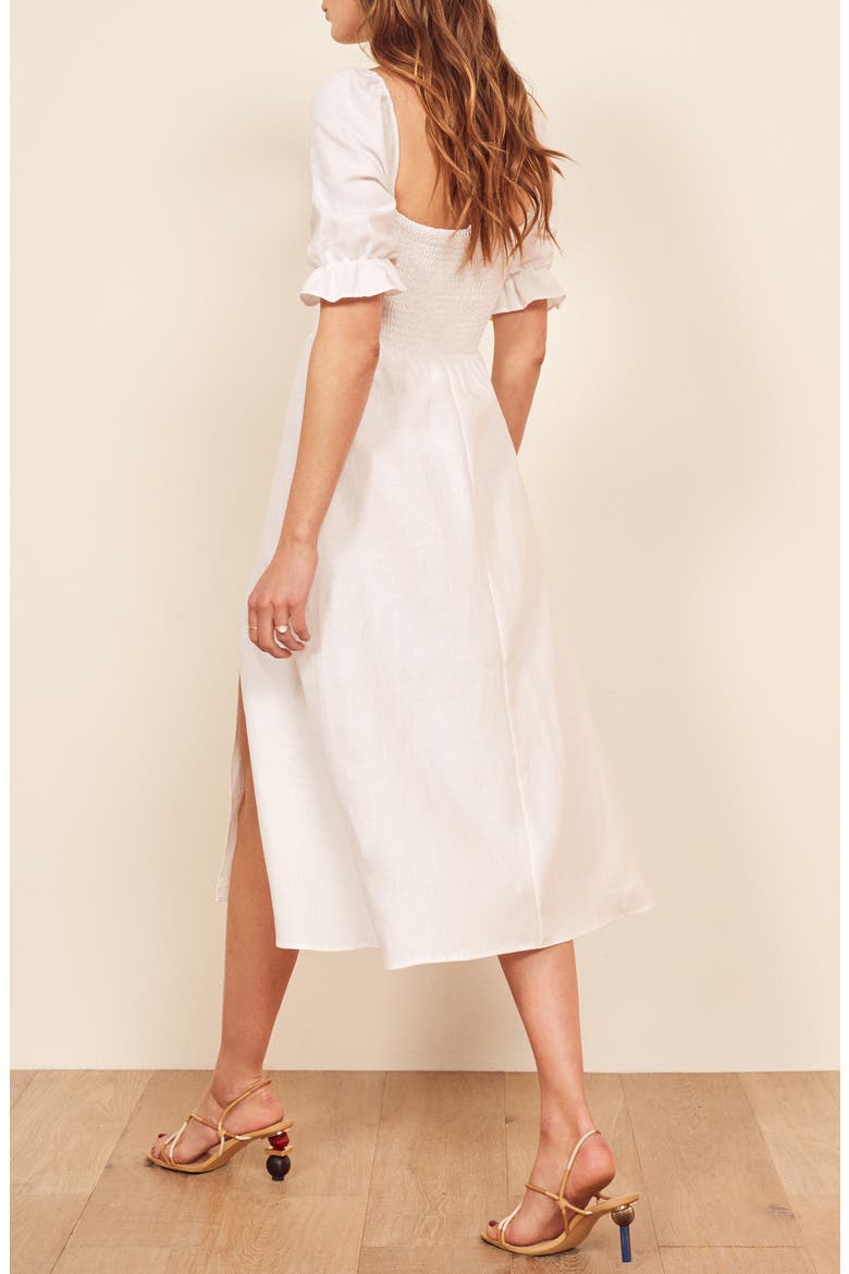Marabella Linen Dress, Alternate, color, WHITE