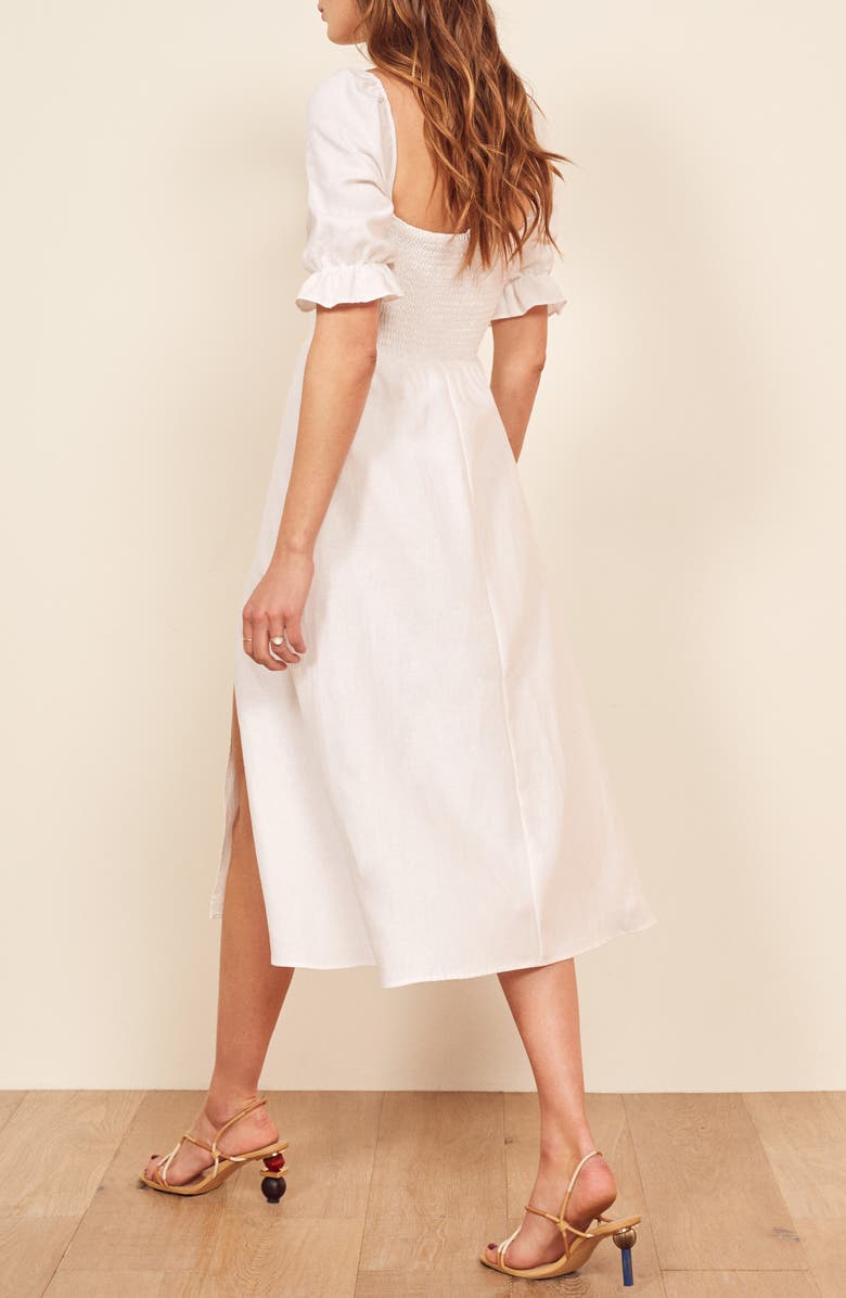 Reformation Marabella Linen Dress, Alternate, color, 