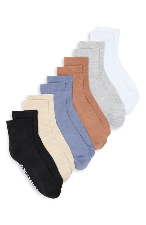 Foundational 6-Pack Quarter Crew Socks
