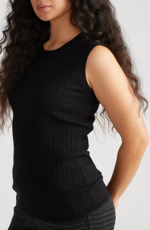 Universal Standard Workwear Rib Sweater Vest in Black 