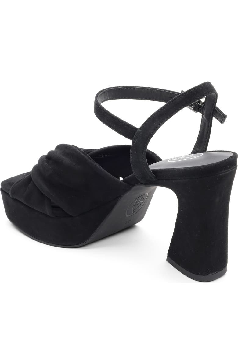 Ash Opus Suede Ankle Strap Platform Sandal, Alternate, color, Black