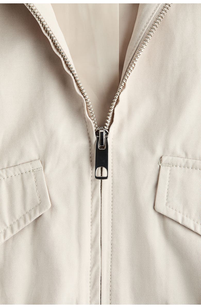 H&M Funnel-collar Jacket, Alternate, color, Light Beige