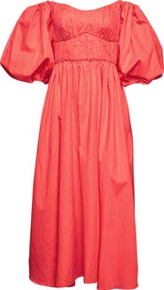Vasiliki Farah Off-shoulder Midi Dress