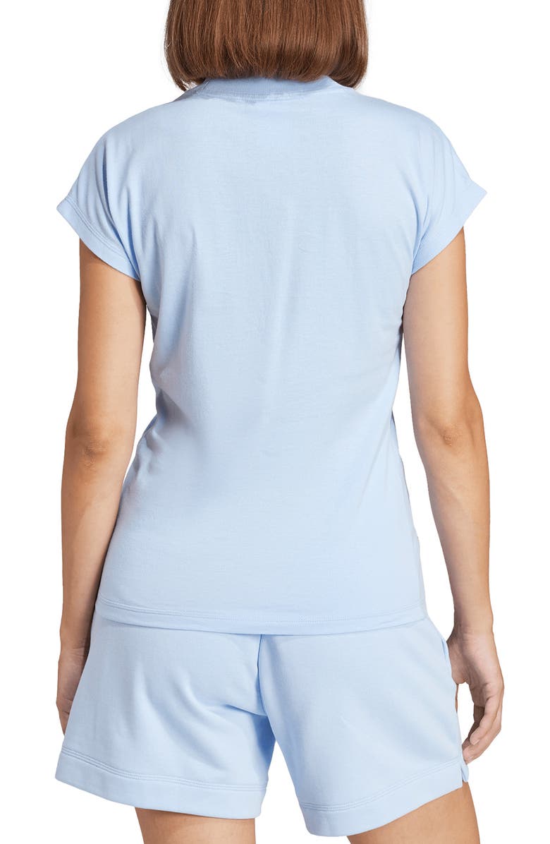 adidas Linear Logo Graphic T-Shirt, Alternate, color, Glow Blue/ White