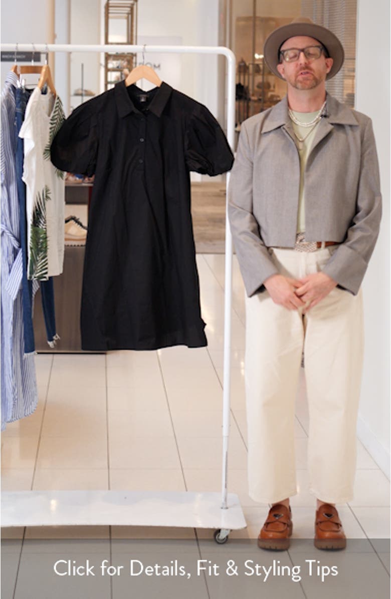 Puff Sleeve A-Line Shirtdress, sales video thumbnail